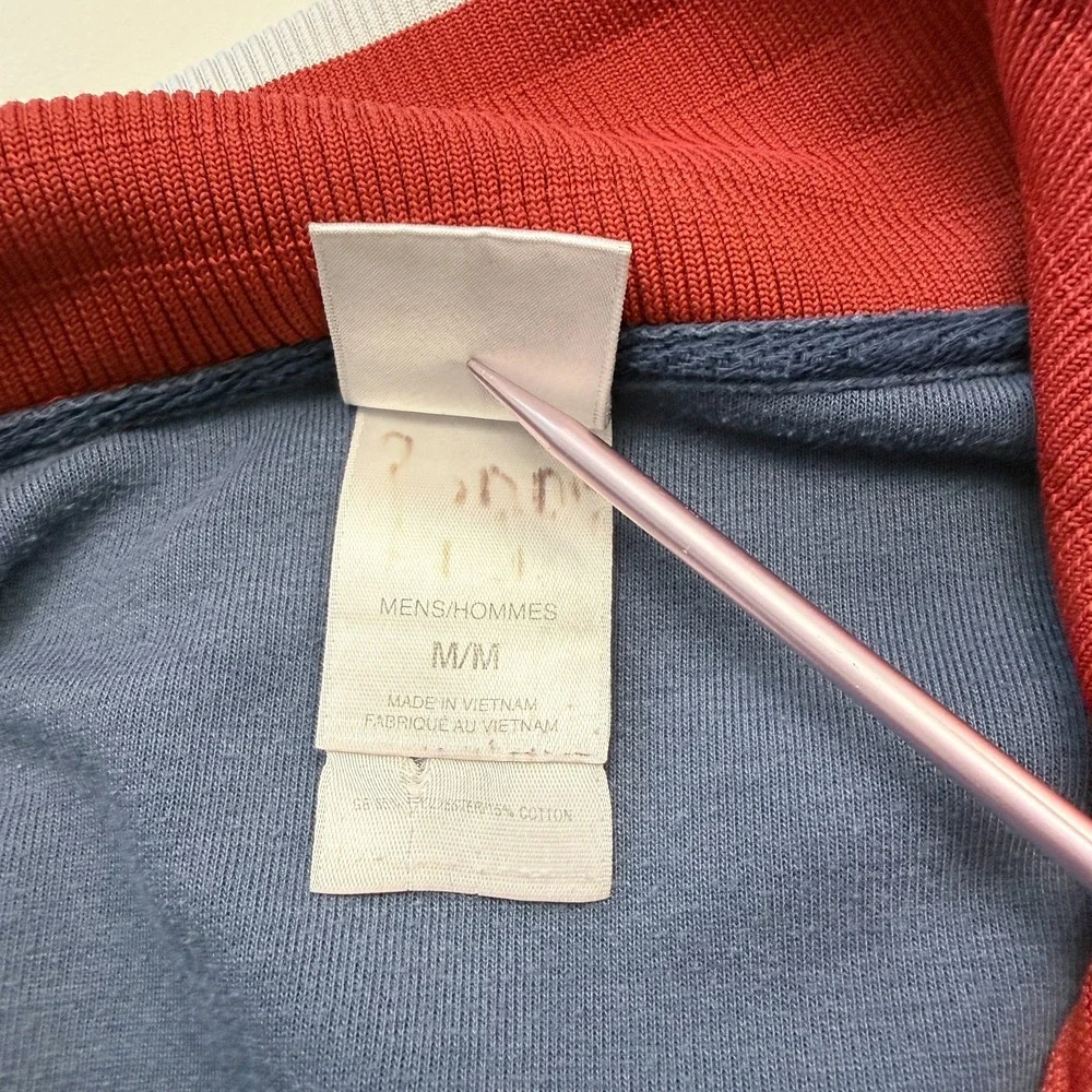 Y2K The North Face Retro Knit Track‎ Warm Up Jacket Mens M Navy Crimson White